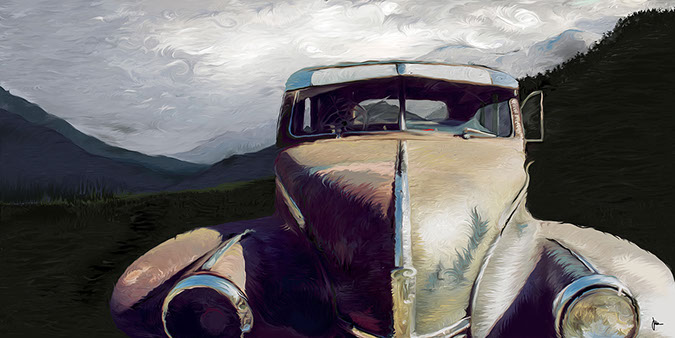 Rusted Truck Digital painting by Julia Taylor